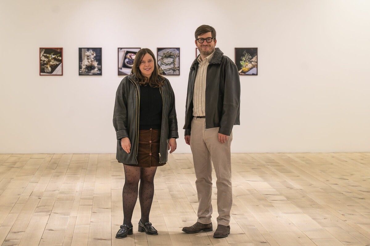 Künstlerin Susanna Hofer und Kurator Thomas Hirtenfelder.⇒mam (3)