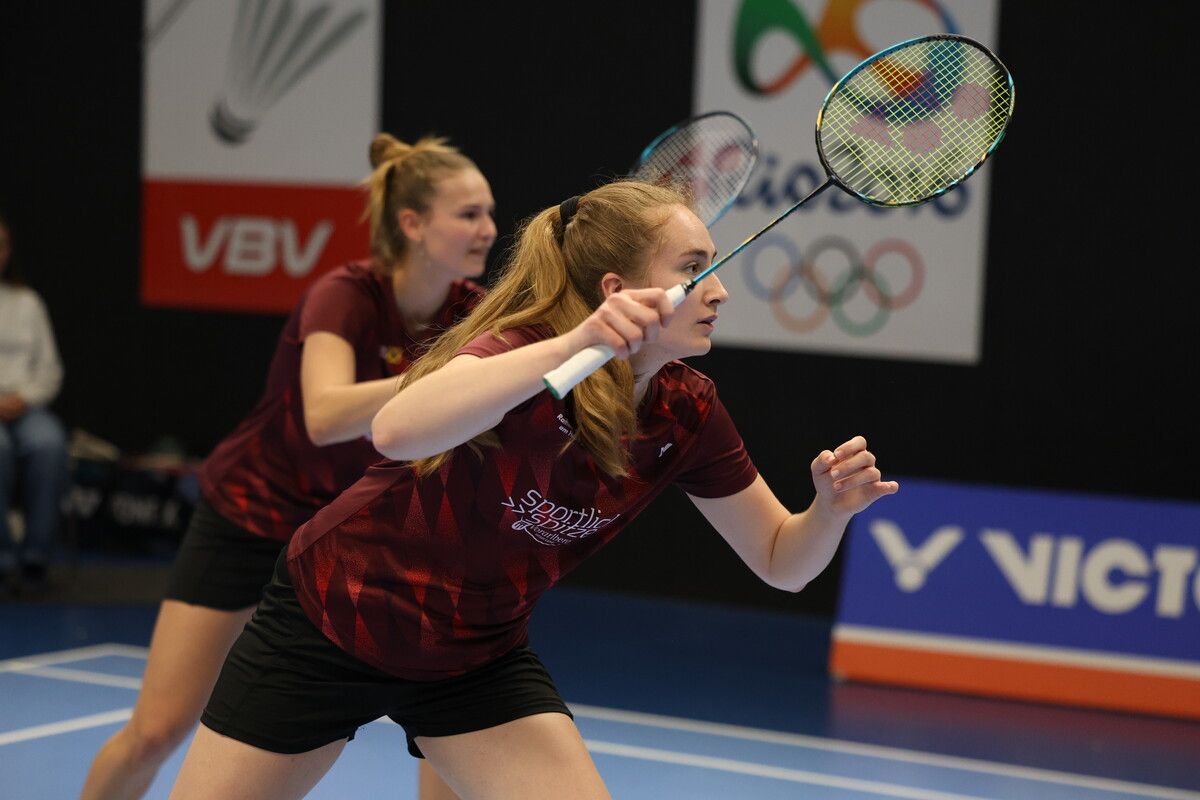 Lena Rumpold (vorne) und Anna Hagspiel blieben im Grunddurchgang in acht Doppelpartien ohne Niederlage.⇒kempter7.com