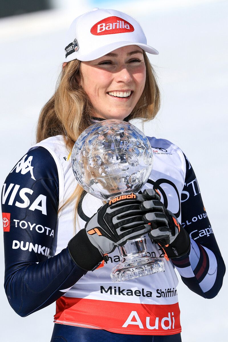 Mit dem neunten Saisonsieg im Slalom holte Mikaela Shiffrin zum neunten Mal die Slalom-Kristallkugel und steht vor ihrem sechsten Triumpf im Gesamtweltcup.⇒GEPA