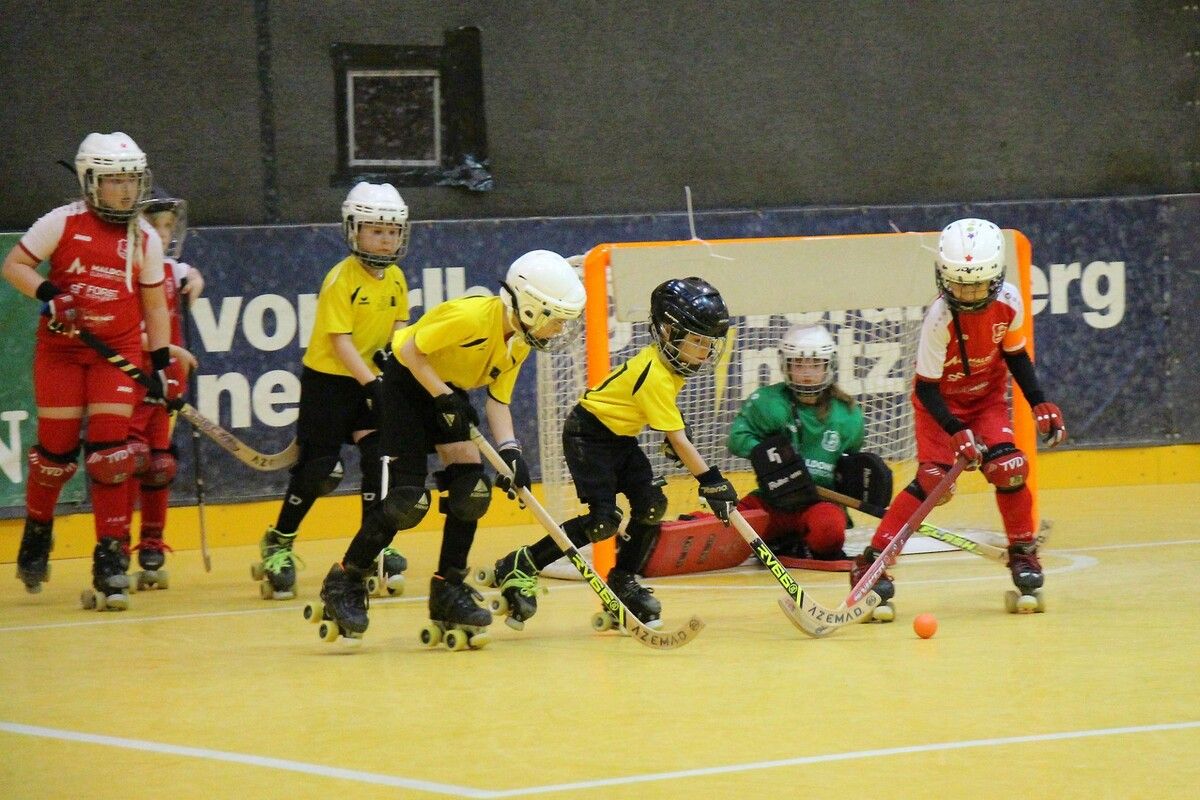 Nachwuchsspieler des RHC Dornbirn zeigten bei der ÖM-Hinrunde in der Stadthalle großen Einsatz.⇒Carmen Thurnher (3)