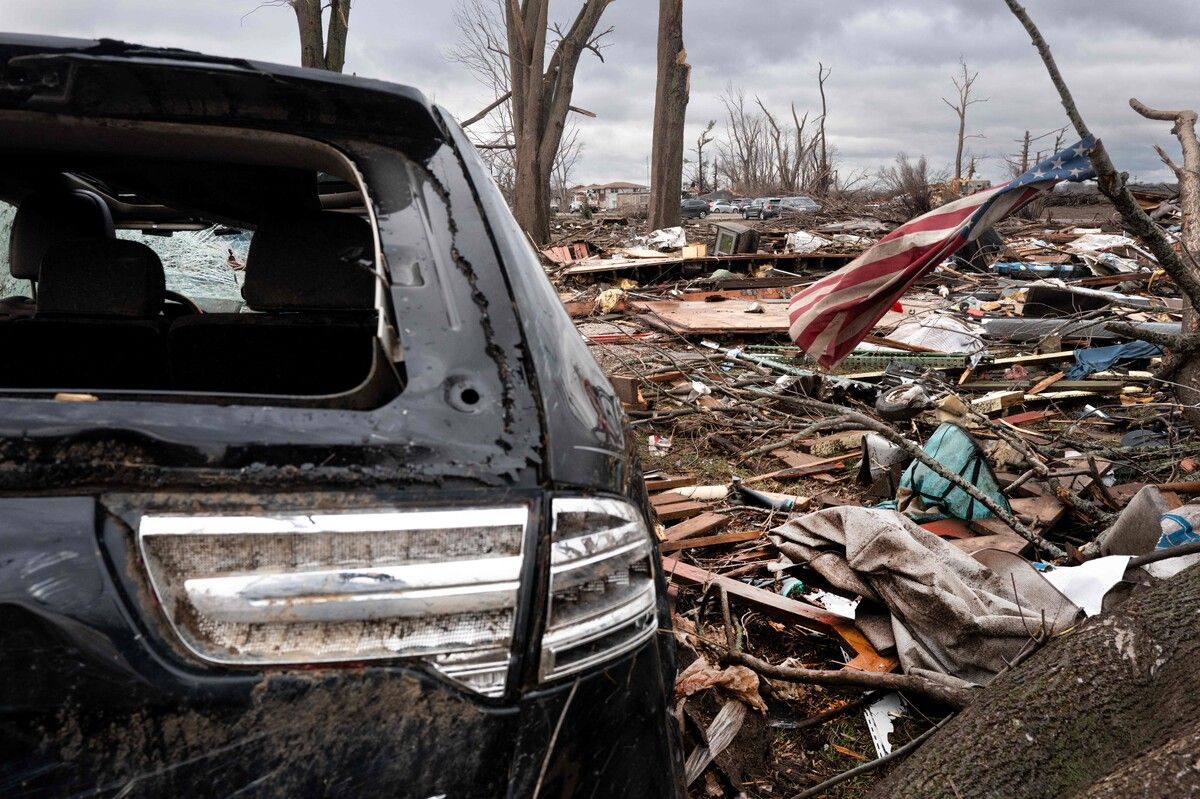 Tornados haben im US-Bundesstaat Indiana eine Spur der Verwüstung hinterlassen.⇒AFP