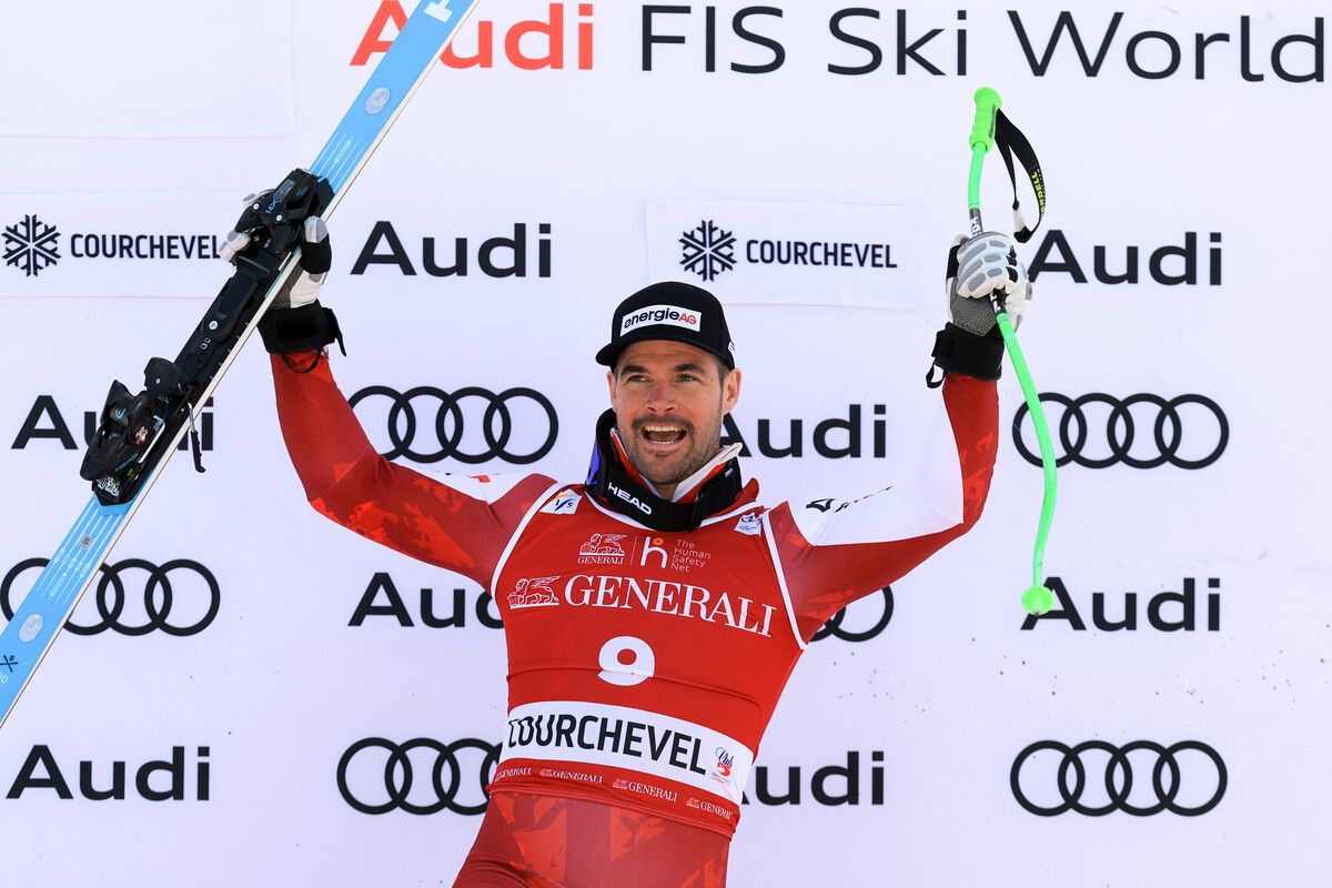 Vincent Kriechmayr feierte in Courchevel seinen 20. Weltcupsieg und sorgte für den ersten Sieg eines ÖSV-Abfahrers seit drei Jahren.⇒GEPA