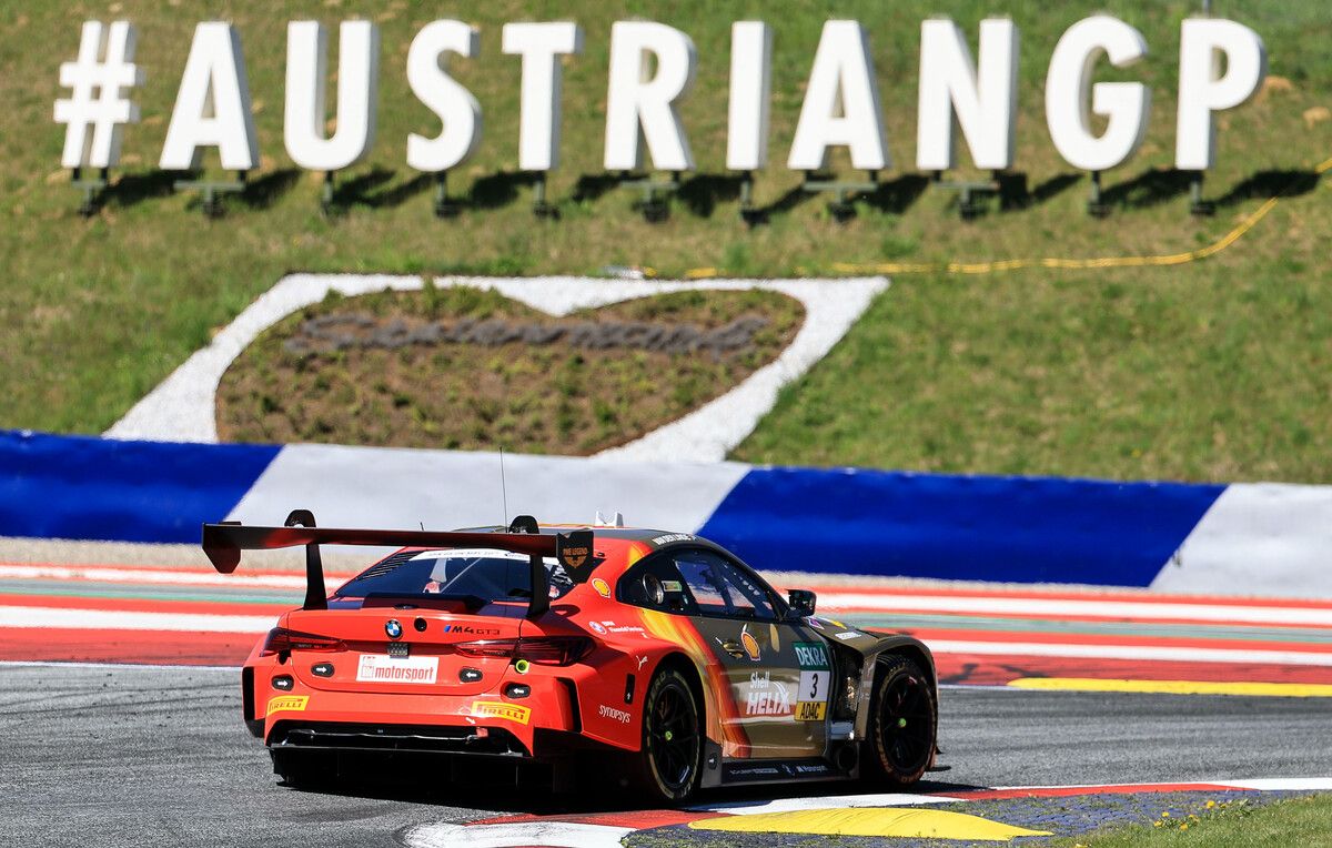 BMW-Werksfahrer Kelvin van der Linde im M4 GT3 Evo auf dem Red Bull Ring.⇒GEPA