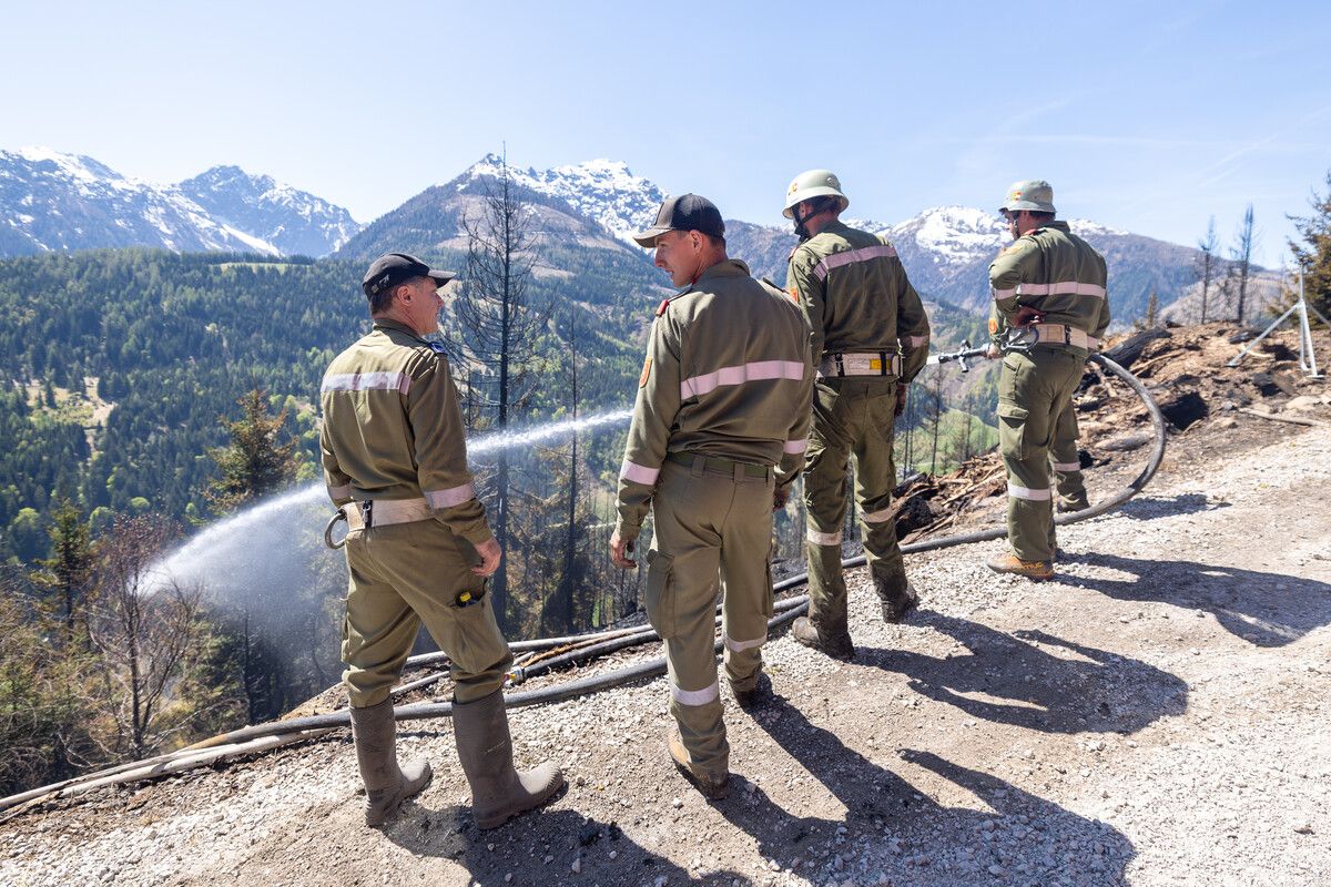 Der Waldbrand im Kärntner Lesachtal war am Donnerstag ausgebrochen.⇒Apa