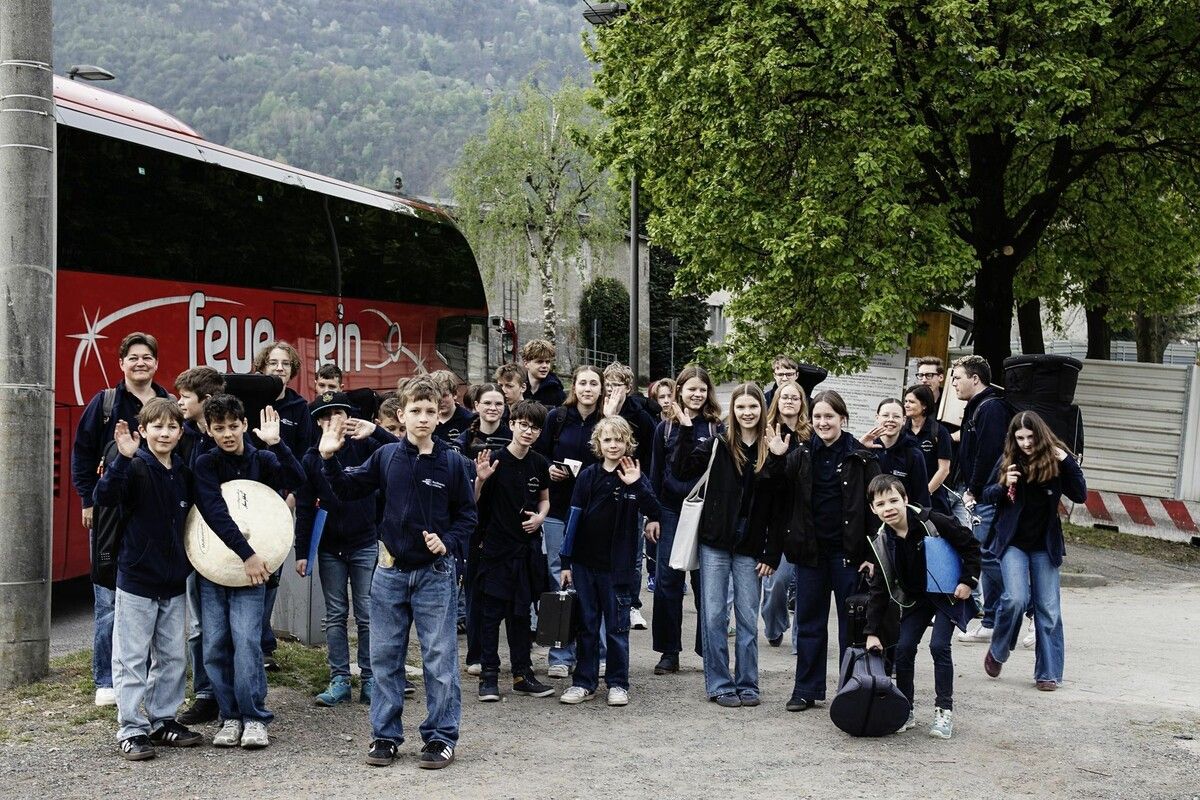 Die Jugendmusik vom Musikverein Lustenau reiste nach Italien zu einem Wettbewerb. ⇒MV Lustenau (2)