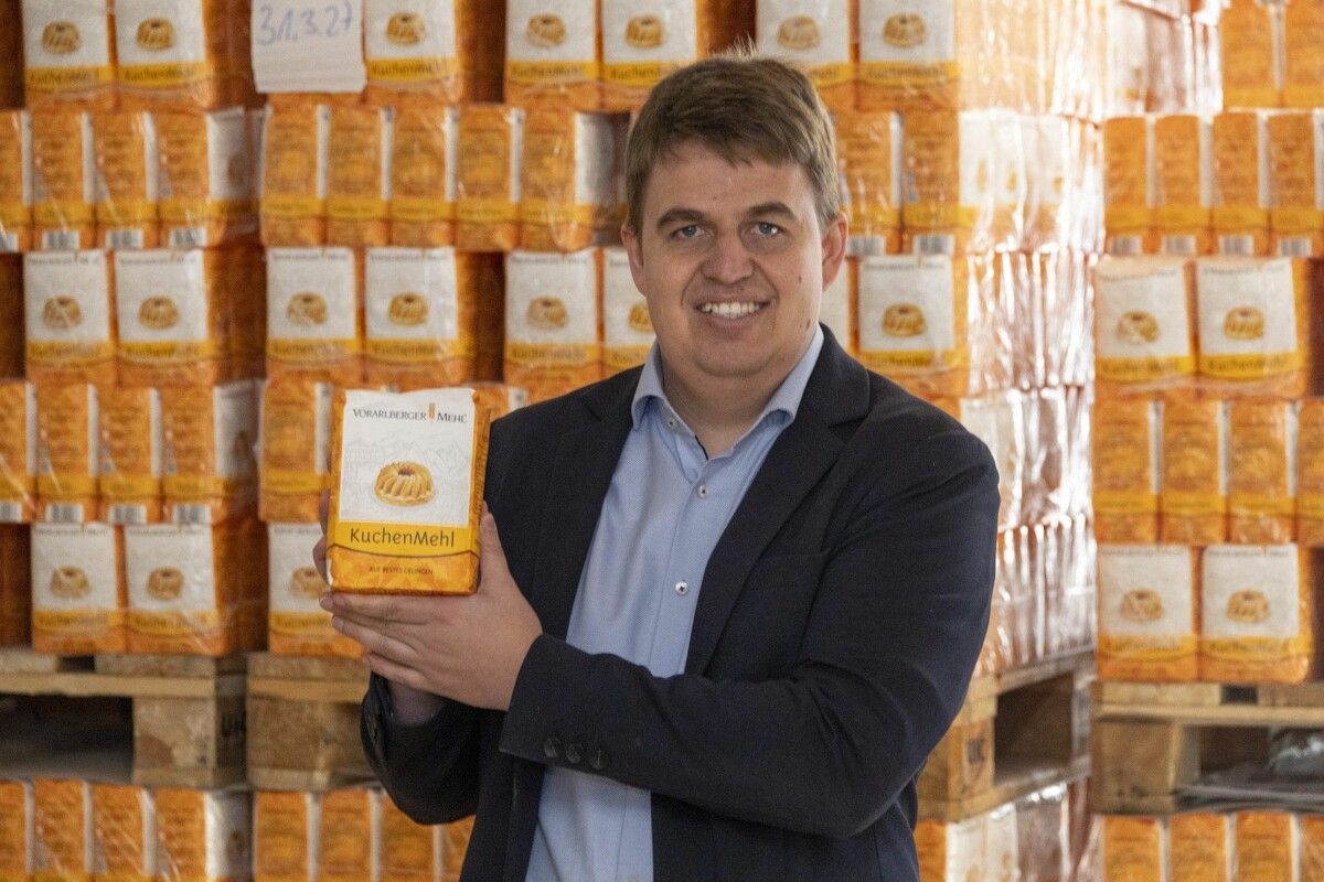 Felix A. Rhomberg ist seit letztem Jahr Geschäftsführer der Vorarlberger Mühlen und Mischfutterwerke GmbH.⇒VN/Paulitsch