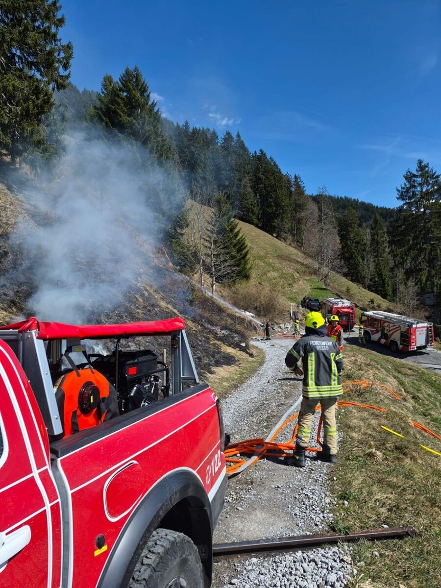 Feuerwehr löschte Wiesenbrand