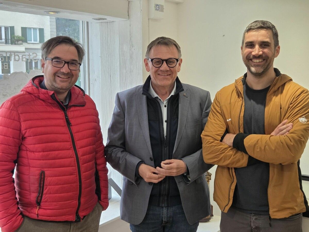 Initiatoren des Stadtlabors, Christof Thöny (l.) und Christoph Thoma (M.), mit Christoph Walser (Museen Montafon).⇒
