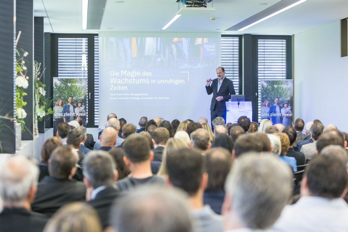 Klaus-Dieter Koch beim Unternehmerlunch der Volksbank Vorarlberg.⇒Volksbank