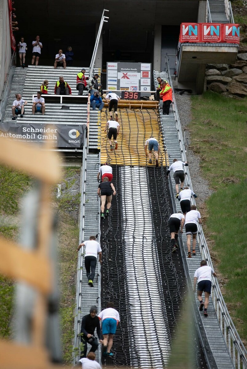 Lauf gegen die Schwerkraft bei der X-Challenge in Tschagguns.