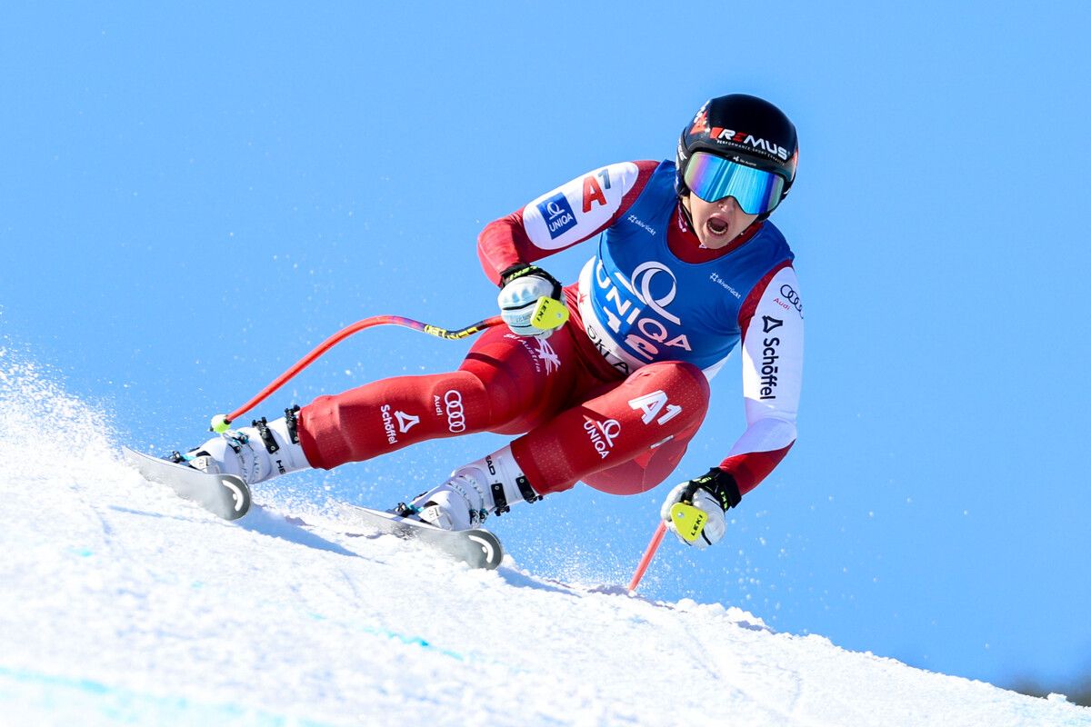 Nach 2023 holte sich die Lecherin Nina Ortlieb bei den ÖSV-Titelkämpfen auf der Reiteralm zum zweiten Mal die nationale Krone in der Abfahrt.⇒GEPA