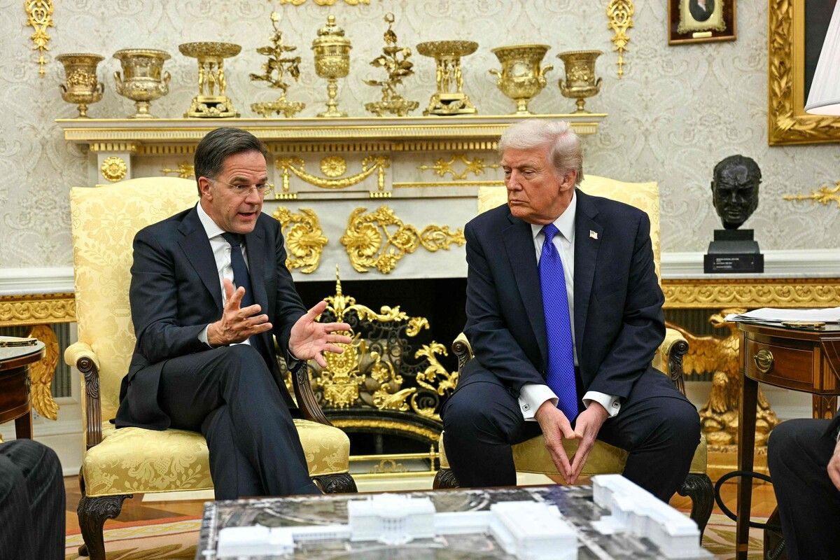NATO-Generalsekretär Mark Rutte wurde von Trump im Weißen Haus empfangen.⇒AFP