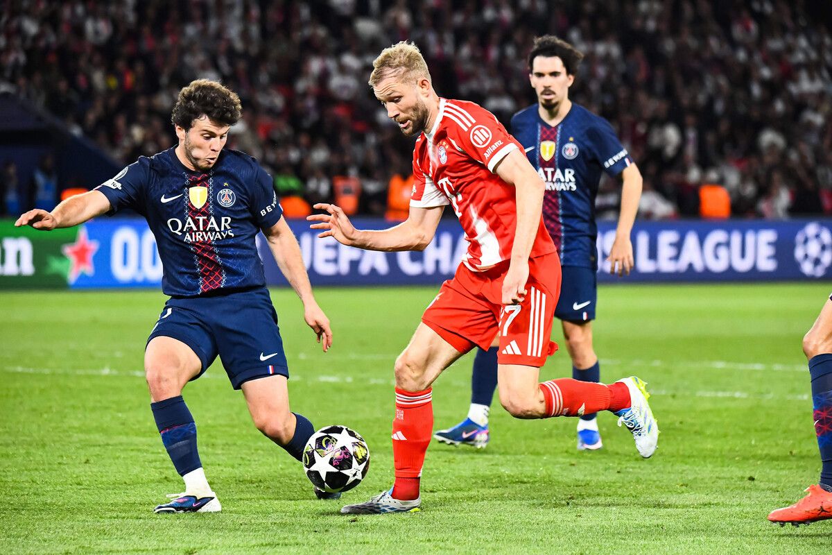 ÖFB-Kicker Konrad Laimer wurde zur Halbzeit eingetauscht und verhalf der Bayern-Defensive beim 4:5-Spektakel gegen Paris zur Stabilität.⇒gepa