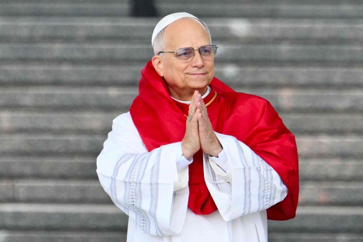 Papst Leo XIV bei seinem Besuch in El Madania bei Algier. 