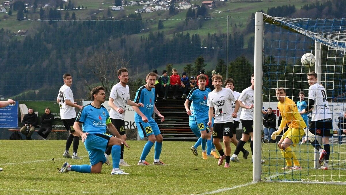 Schlins führte in Riefensberg zweimal, aber am Ende gab es keinen Sieger.⇒holger plum