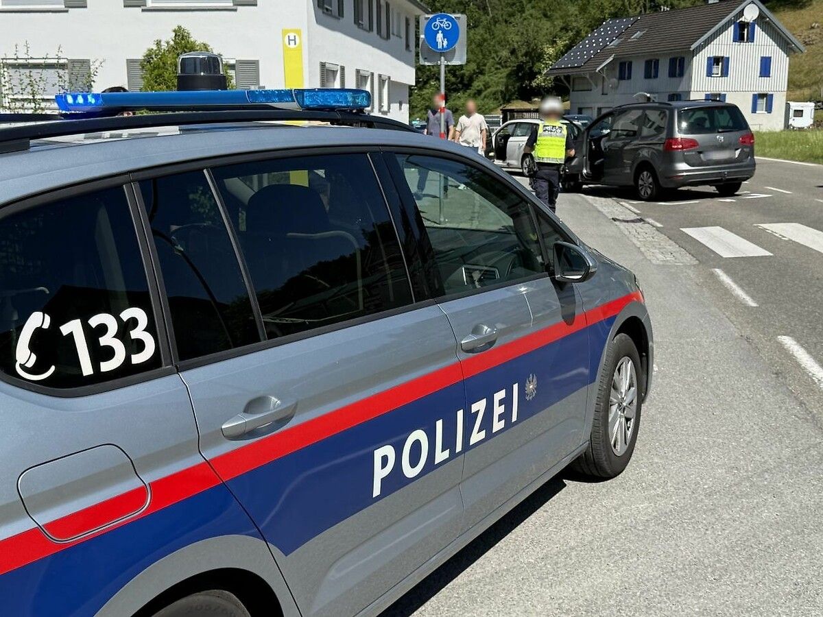 Auch die Polizei war mit zwei Streifen vor Ort⇒vlach