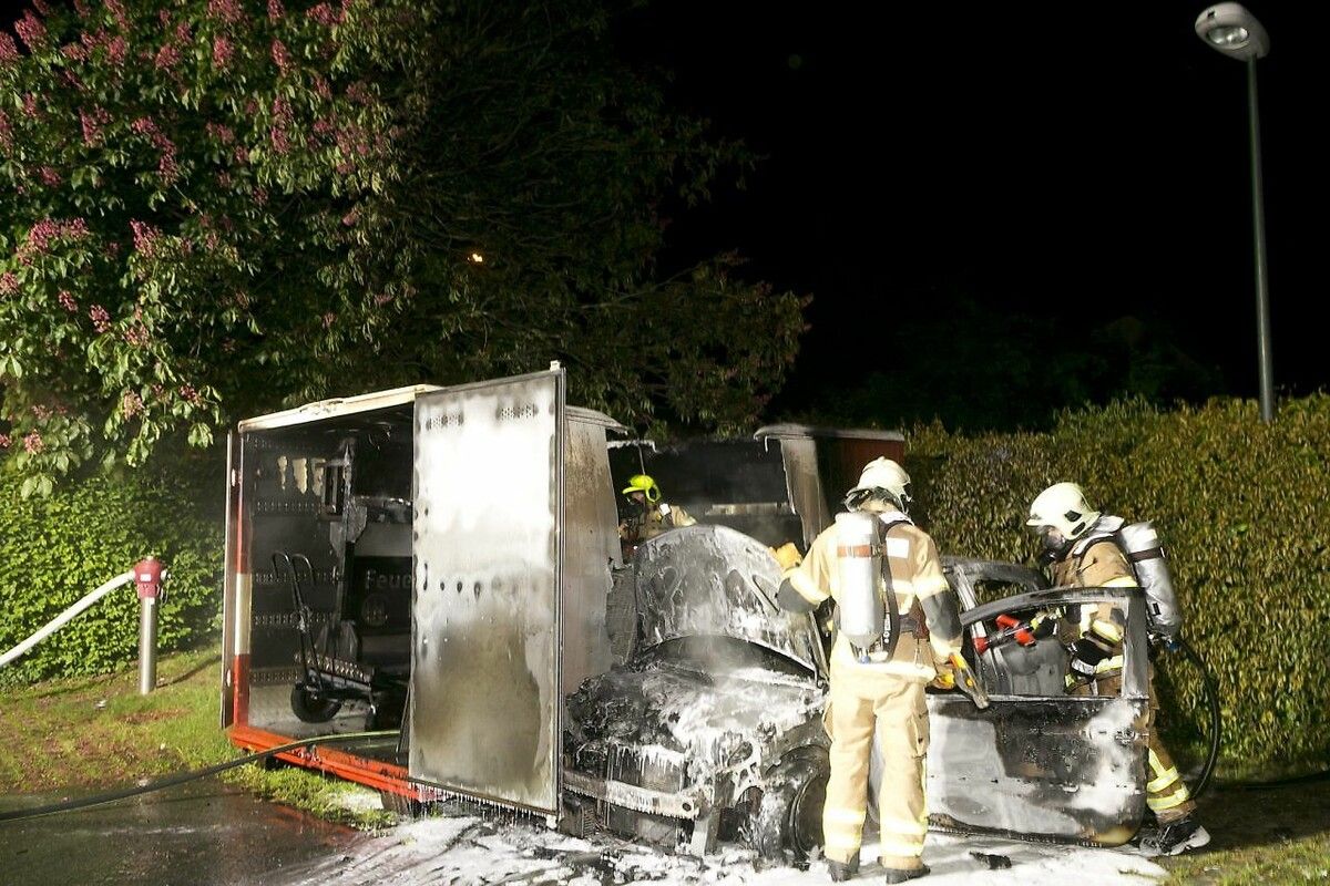 Beim Brand wurden auch die im Container gelagerten Übungsgeräte der Feuerwehrjugend zerstört.