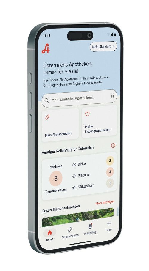 Die ApoApp stellt für Pollenallergiker eine zusätzliche Hilfe dar.⇒apo