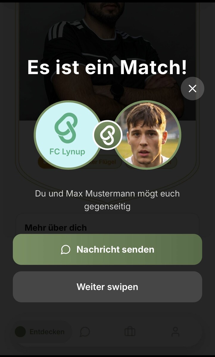 Die Benützung der App ist ähnlich aufgebaut wie eine Dating-Plattform. ⇒