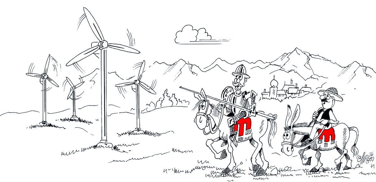 Don Quijote im Kampf gegen geplante Ländle-Windräder!