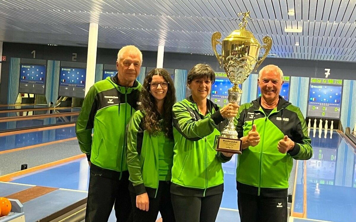 Dramatisches Cupfinale mit minimalen Abständen: Entscheidung fällt erst mit den letzten Schüben.⇒ Vorarlberger Breitensport-Freizeit Kegelverband