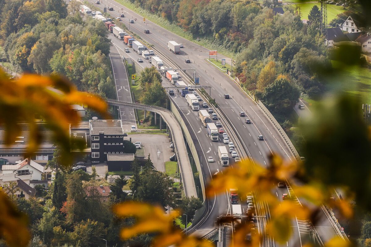 Ein Geisterfahrer verursachte Rückstau auf der A14.⇒vn/steurer