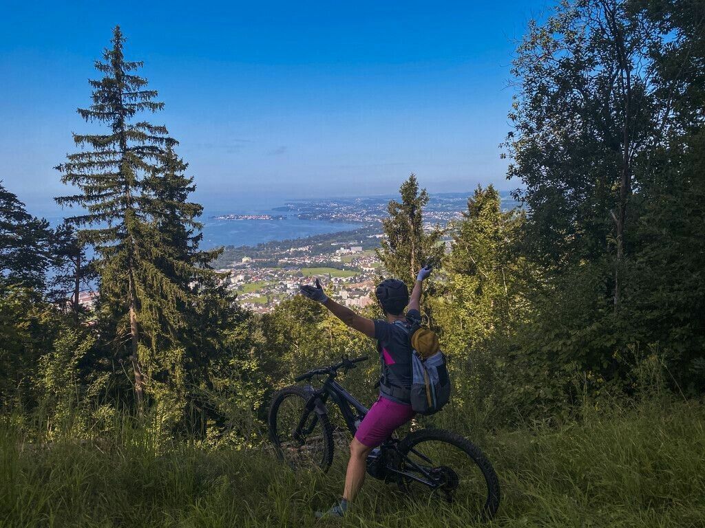 Einer Studie zufolge sind am Pfänder täglich rund 300 Radfahrer unterwegs.