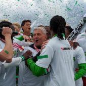 Partystimmung herrscht bei der Austria Lustenau ob des dritten BL-Aufstiegs. »C1, 2
