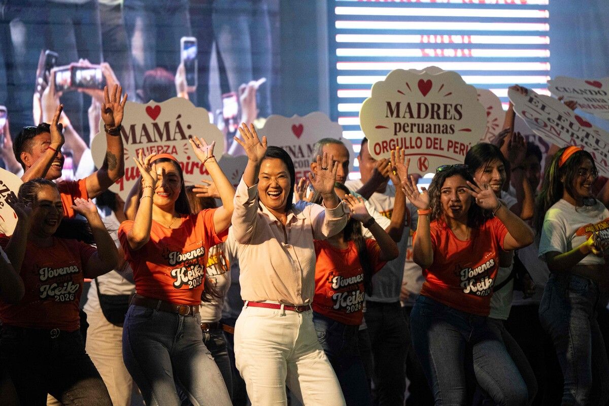 Keiko Fujimori, Präsidentschaftskandidatin der Partei „Fuerza Popular“, bei einer Wahlkampfveranstaltung in Lima.