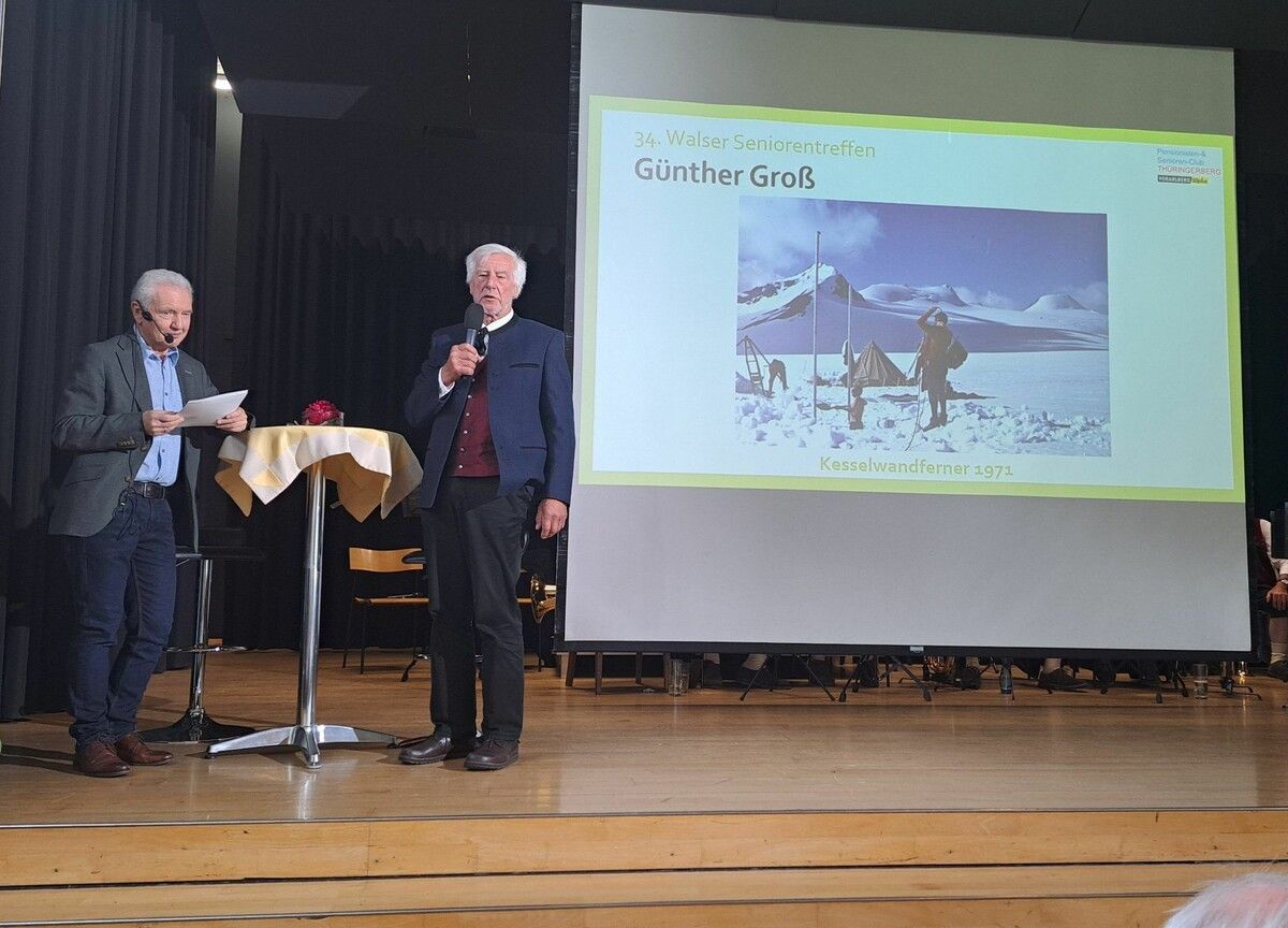Otmar Müller und Gletscherforscher Günther Groß. ⇒HAB (2)