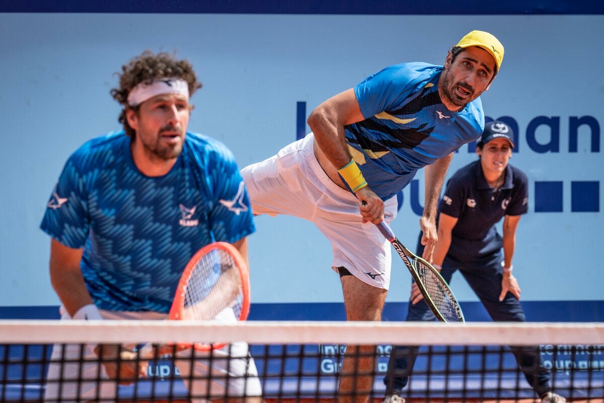 Robin Haase und Philipp Oswald absolvierten zusammen drei Grand-Slam-Turniere. ⇒Privat