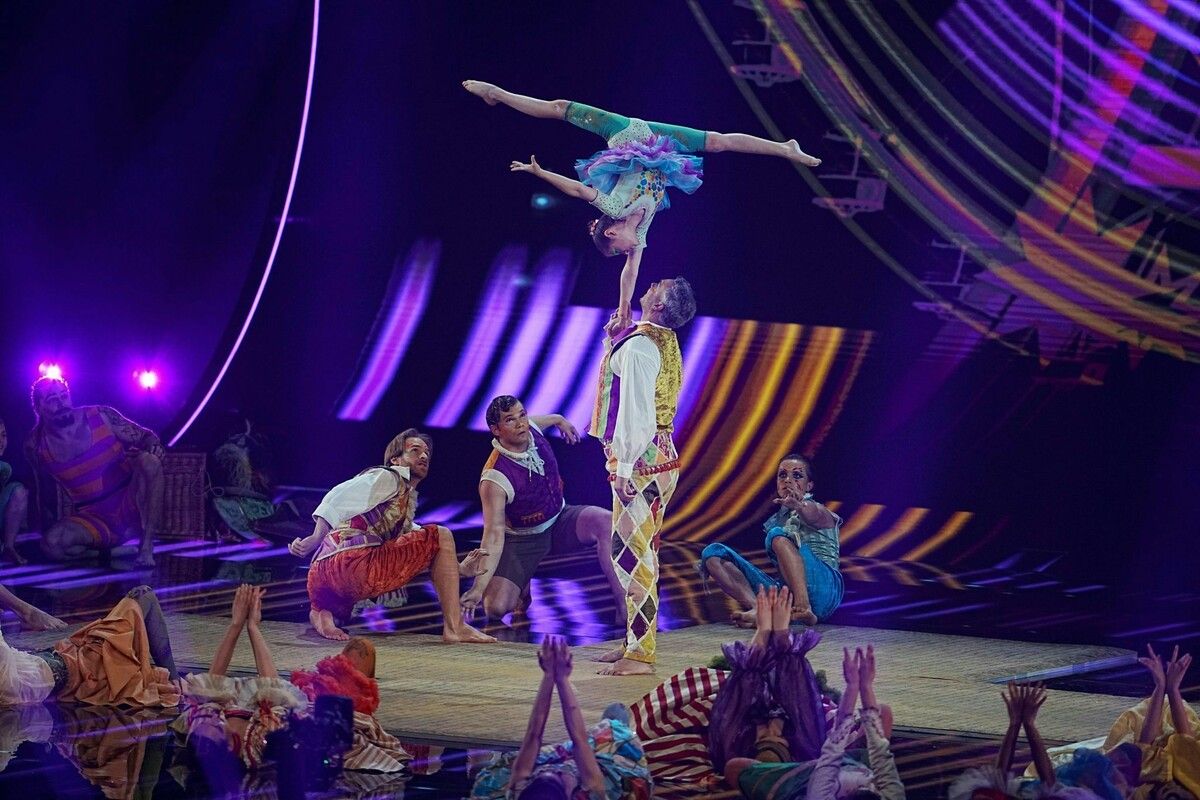Spektakuläre Akrobatik aus Vorarlberg beim ESC-Halbfinale.⇒APA/GEORG HOCHMUTH