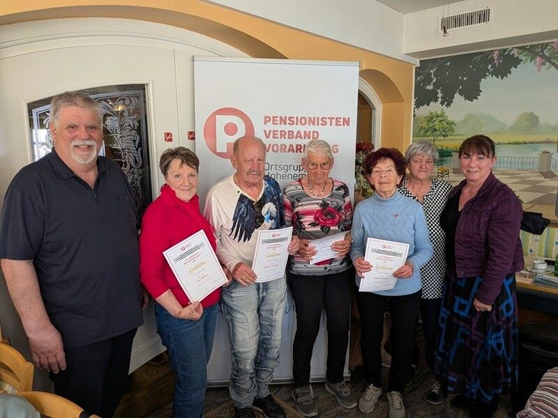 Zahlreiche Ehrungen und ein informativer Rückblick prägten die Jahreshauptversammlung des PVÖ Hohenems. ⇒Pensionistenverband Hohenems