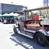 Traumwetter beim Frühschoppen der Feuerwehr-Oldtimer in Hard