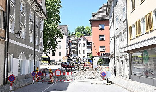 Die Arbeiten in der Feldkircher Vorstadt dauern länger als geplant. ⇒stadt feldkirch