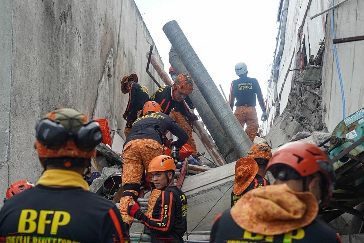 Die Rettungsarbeiten dauern an, 40 Menschen werden noch vermisst.⇒AFP