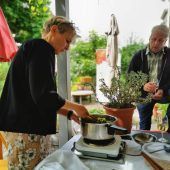 Schätze aus dem Garten kamen auf den Tisch