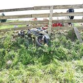 Schwerer Motocross-Unfall