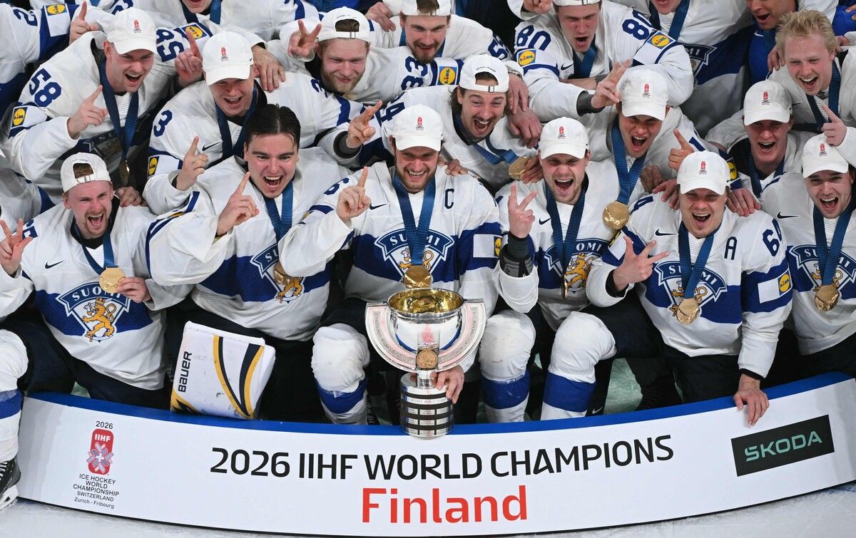 Konsta Helenius schoss Finnland mit dem goldenen Tor in der 71. Minute der Verlängerung zum fünften WM-Titel.⇒APA