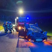 Auto überschlägt sich in Schnepfau