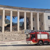 Teil von Landesgericht in Bozen eingestürzt