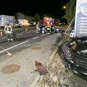 Alkolenker rammt Autohandel