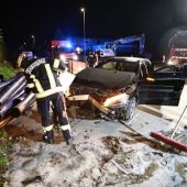 Nächtlicher Unfall endete mit vier Verletzten