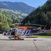 Mit dem Heli direkt vor das Restaurant