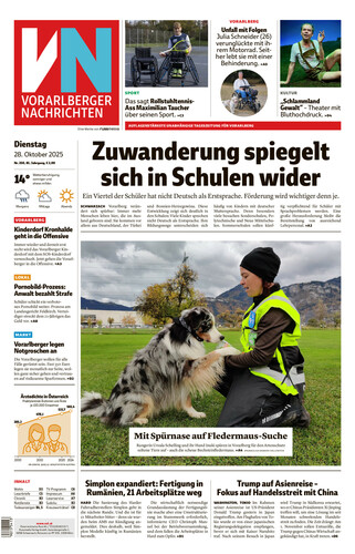 Hier geht's zum E-Paper der Vorarlberger Nachrichten