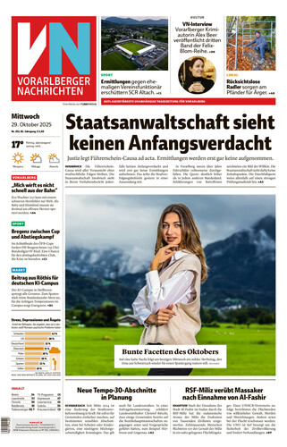 Hier geht's zum E-Paper der Vorarlberger Nachrichten